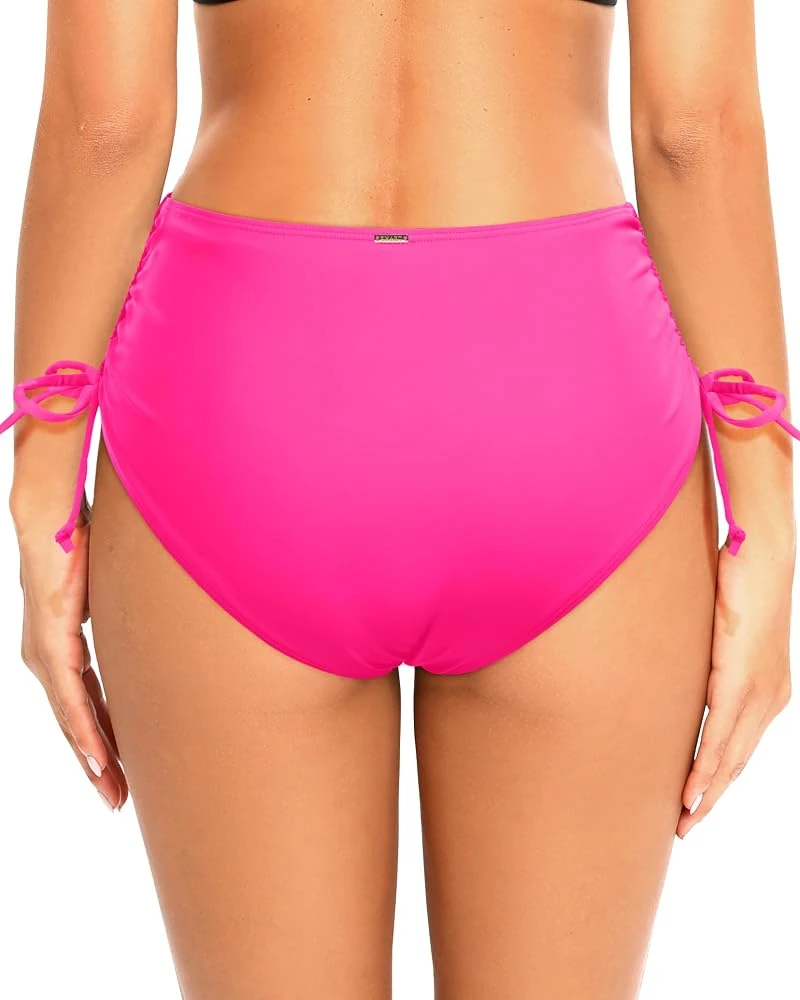 Women's Pink High-Waisted Bikini Bottoms Size S - photo 2