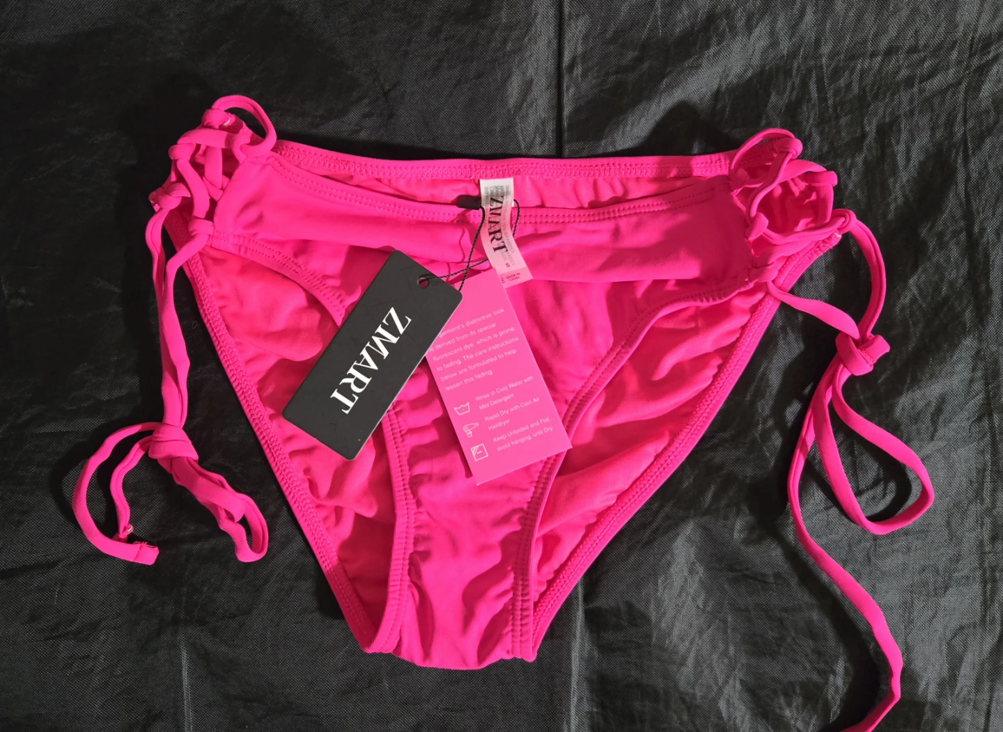 Women's Pink High-Waisted Bikini Bottoms Size S - photo 3