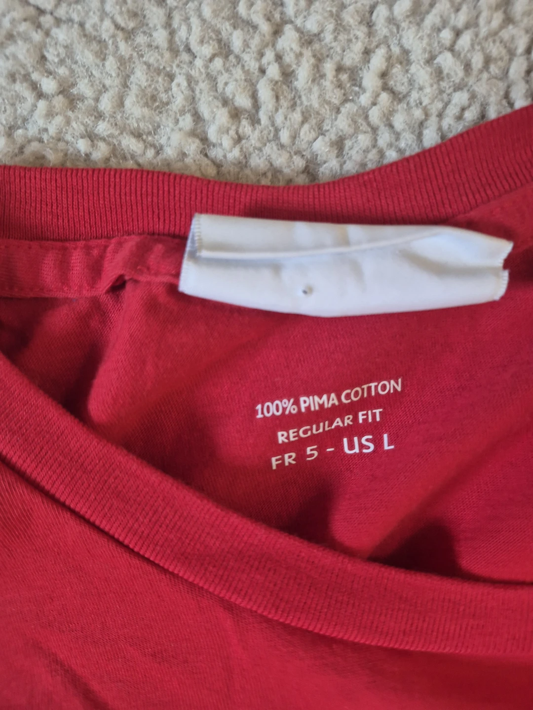 Lacoste Red Pima Cotton T-Shirt - photo 2