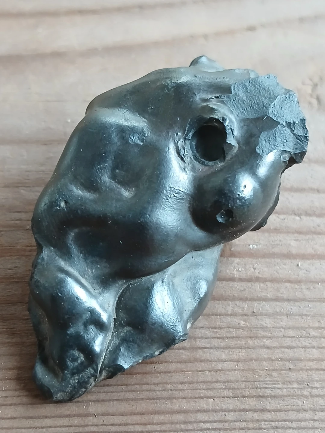 1980s Unique Fragment of Glassy Industrial Iron Slag - photo 3