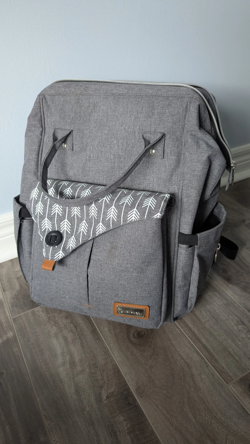 Grey Diaper Bag Backpack (Lekebaby)