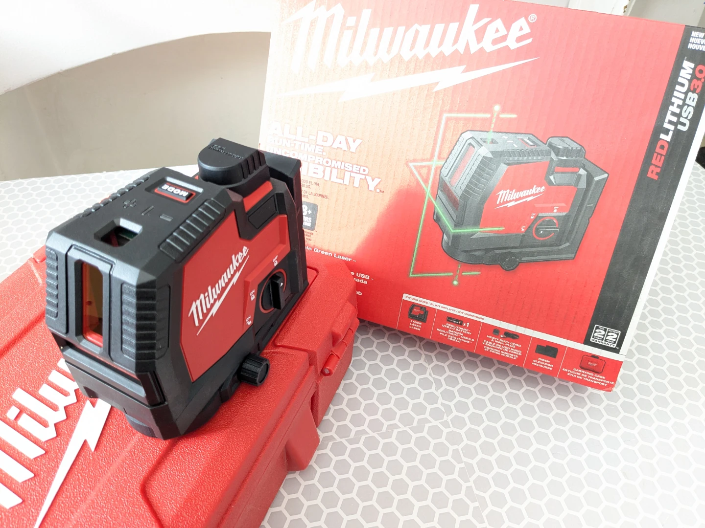 USB RECHARGEABLE Milwaukee Green Laser Combo Kit - photo 5