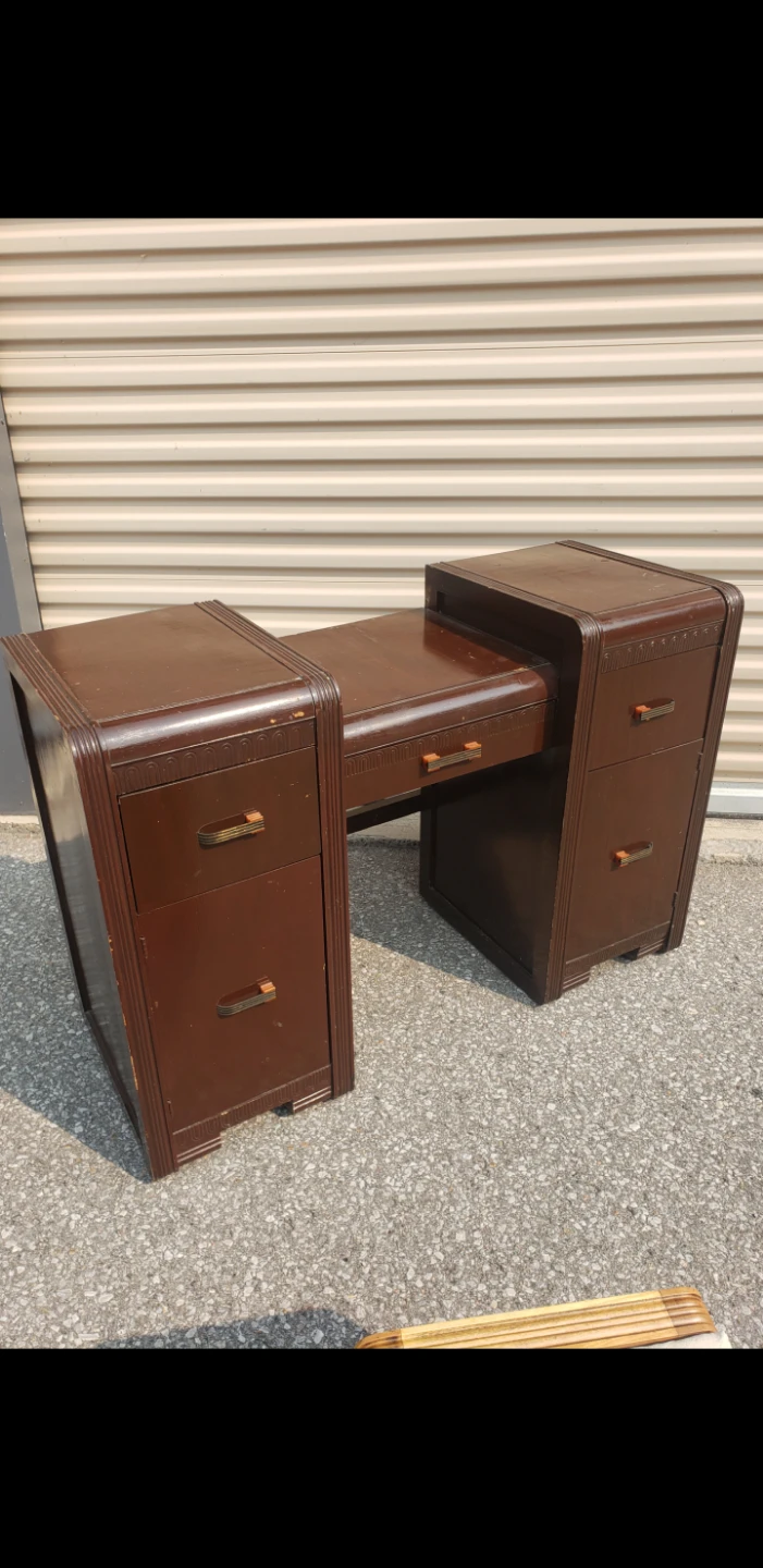 Vintage Art Deco Style Vanity Desk