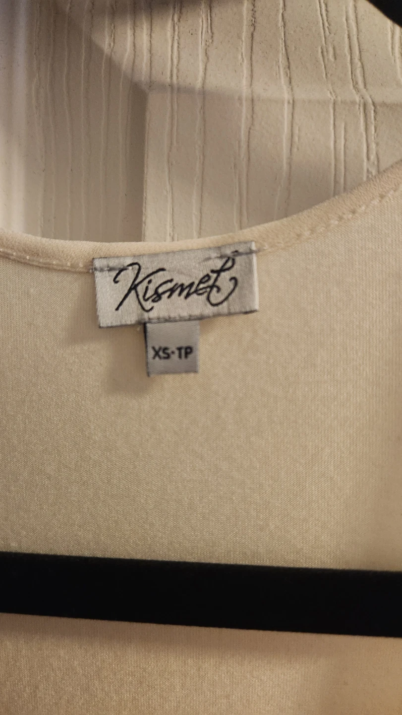 Kismet Cream Tank Top with Gold Studs XS - photo 2
