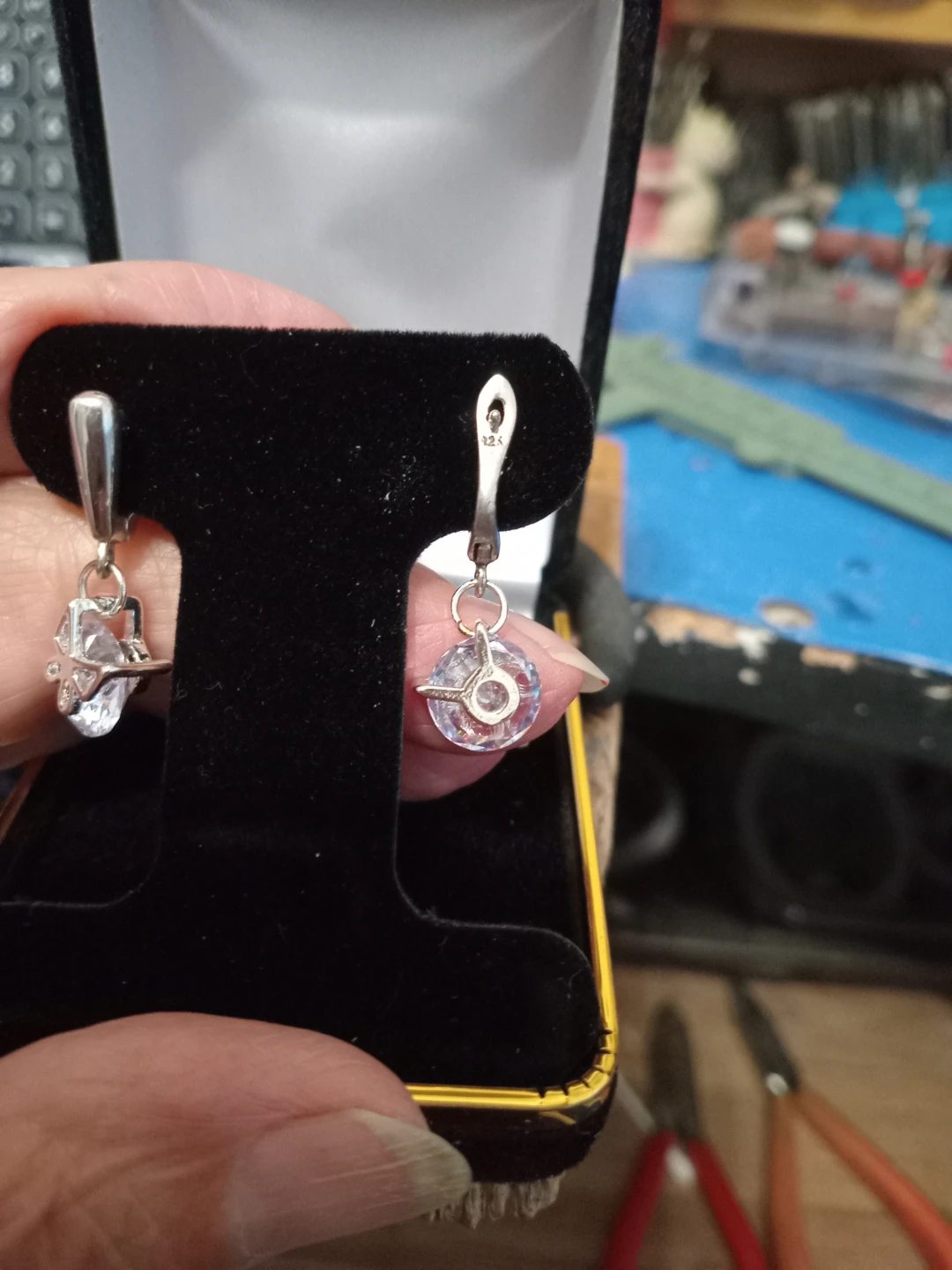 Sparkling Butterfly Drop Earrings - photo 2