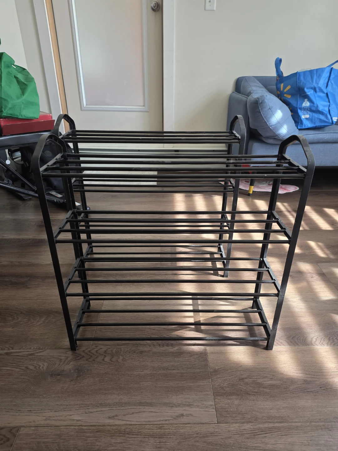 Black 4-Tier Shoe Rack