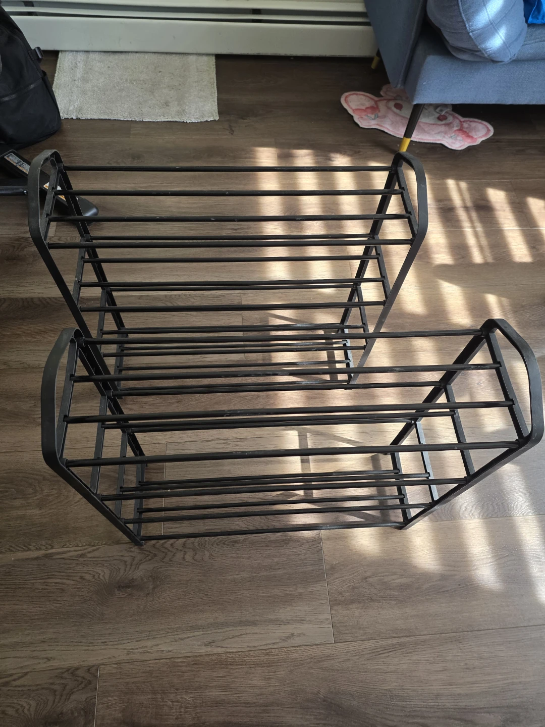 Black 4-Tier Shoe Rack - photo 2