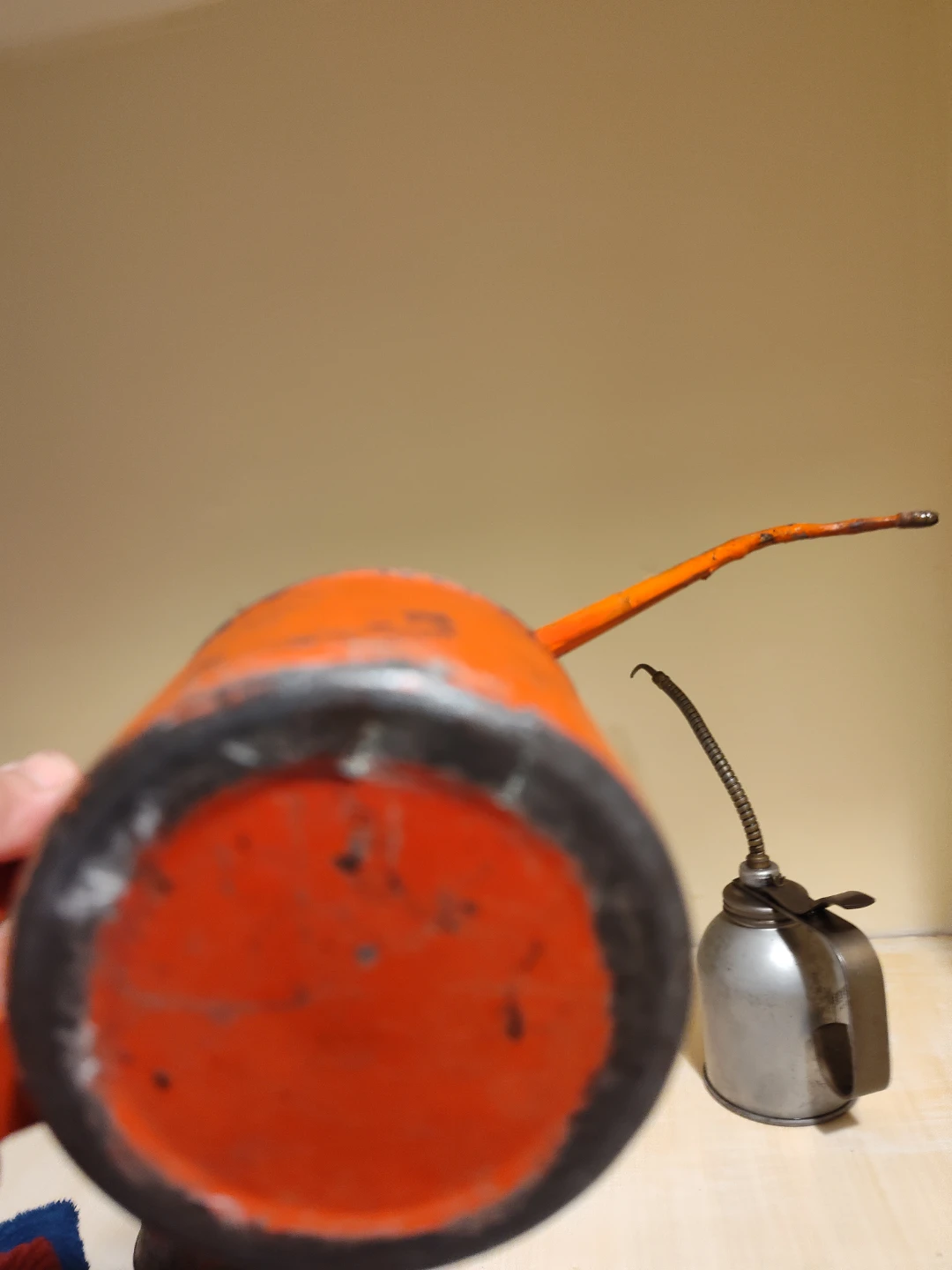 Vintage Orange Oil Can - photo 4