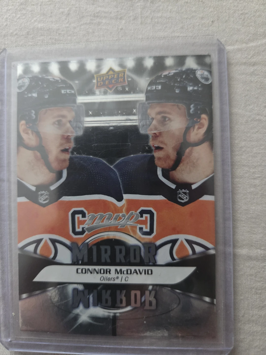 Upper Deck Mirror Connor McDavid 2020-21 MVP Hockey Card