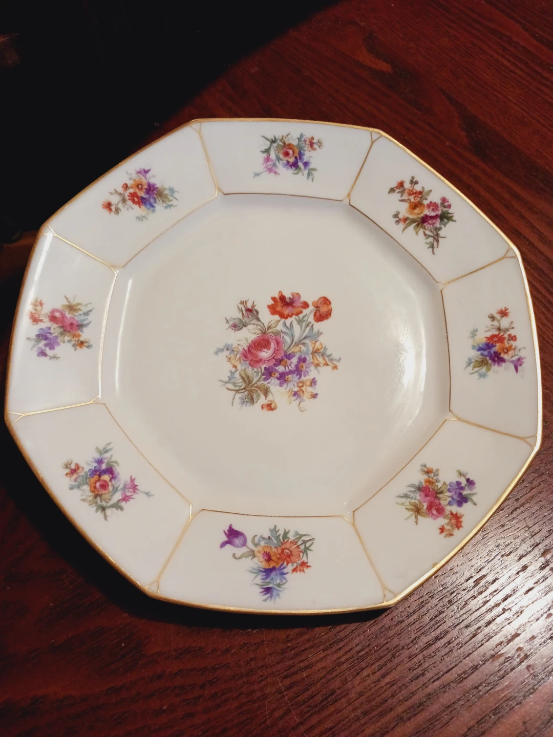 Limoges France Ovington Bros. & Co. Floral Plate