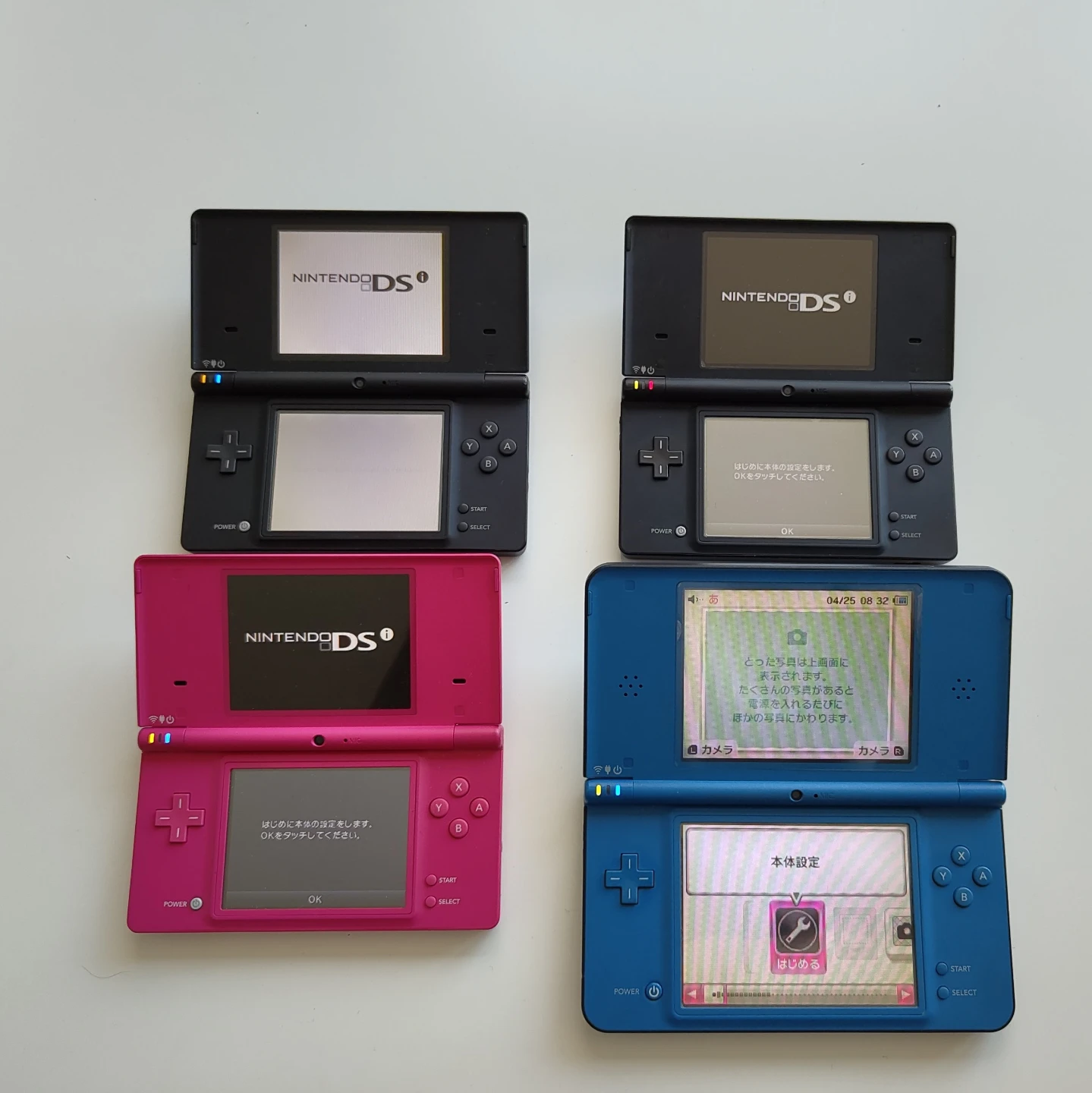 4X Nintendo DS Lite Consoles - Pink, Blue, Black x2 - photo 2