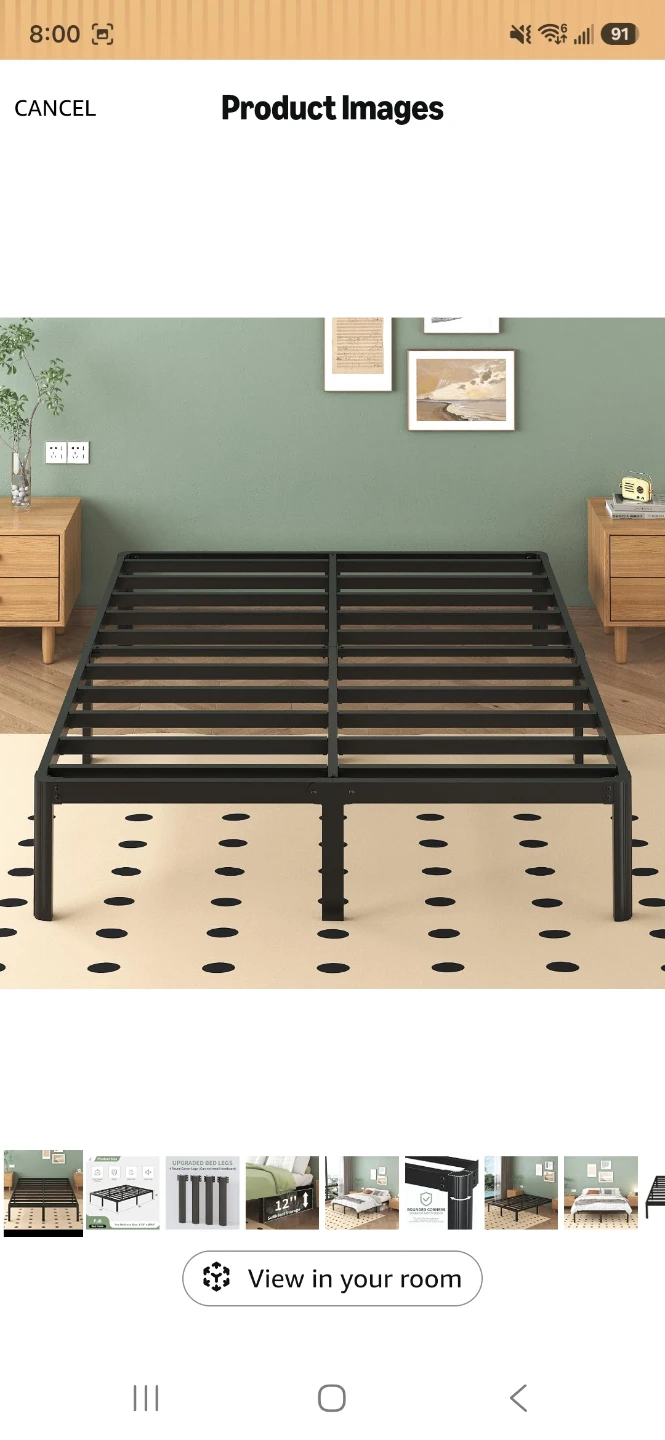 Metal Bed Frame queen size