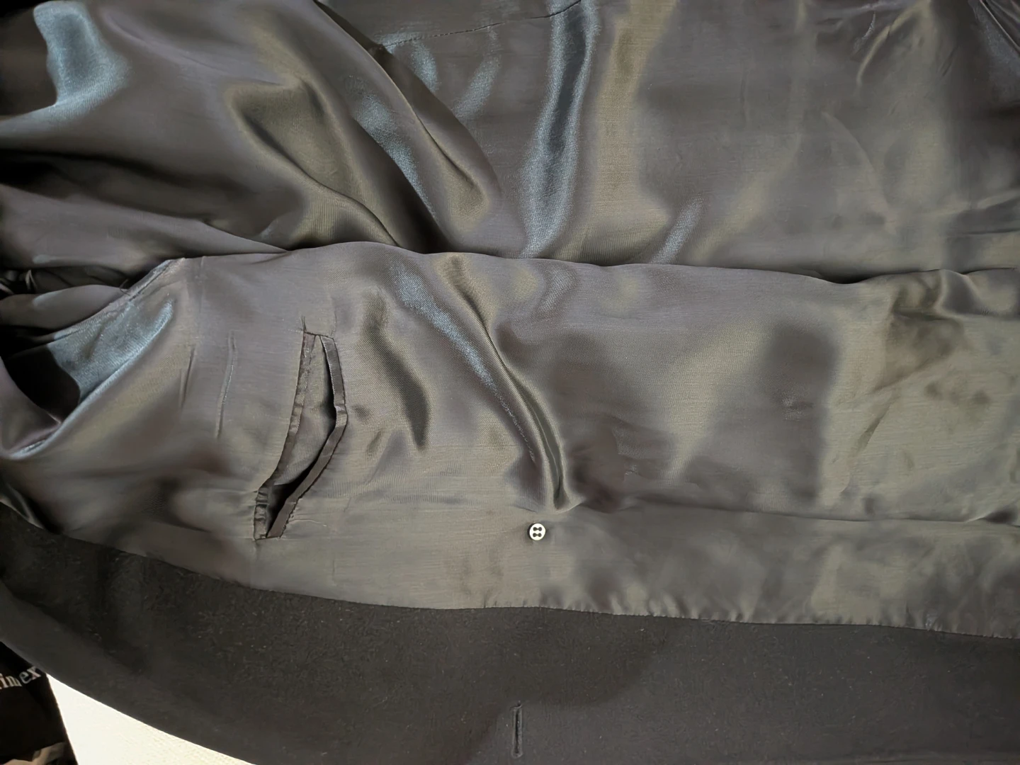 Black Double-Breasted long coat for men - photo 3