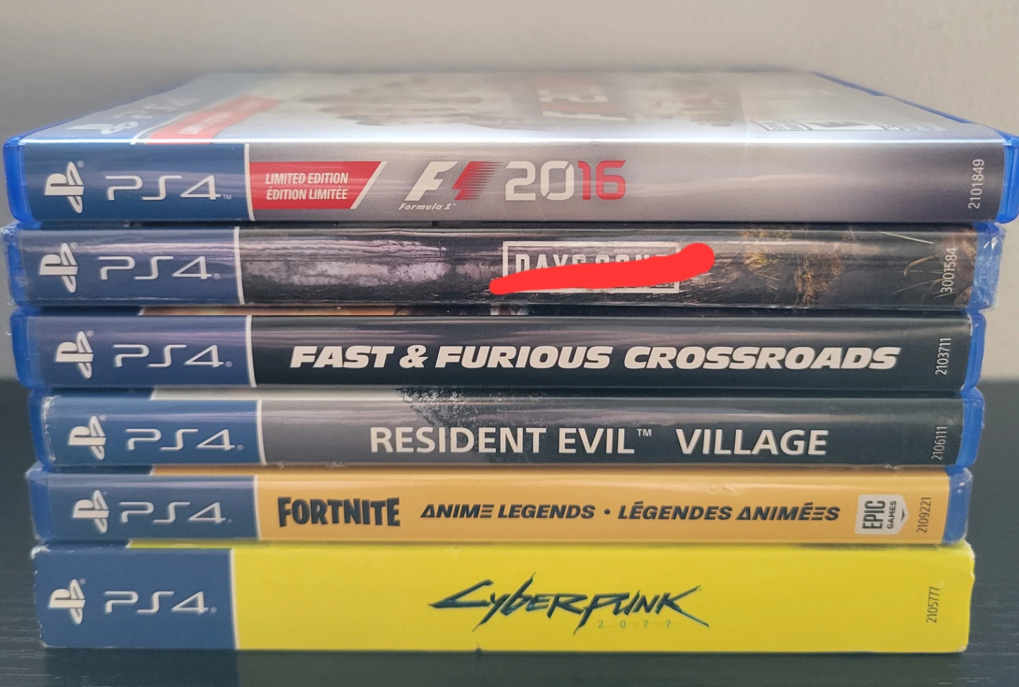 New & Used Playstation 4 games, various prices