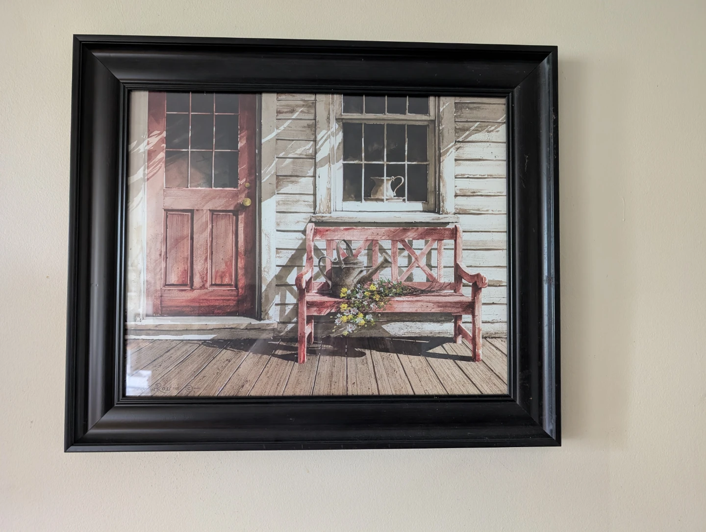 Framed Print of a Porch Scene