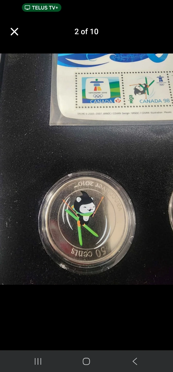 Vancouver 2010 Olympic Mascots Coin and Stamp Set - photo 4