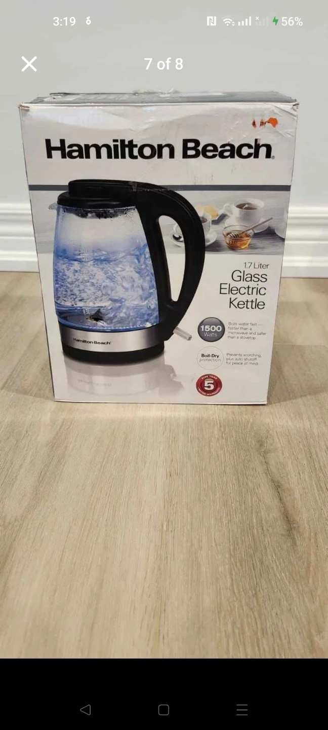 Hamilton Beach 1.7L Glass Electric Kettle - photo 2