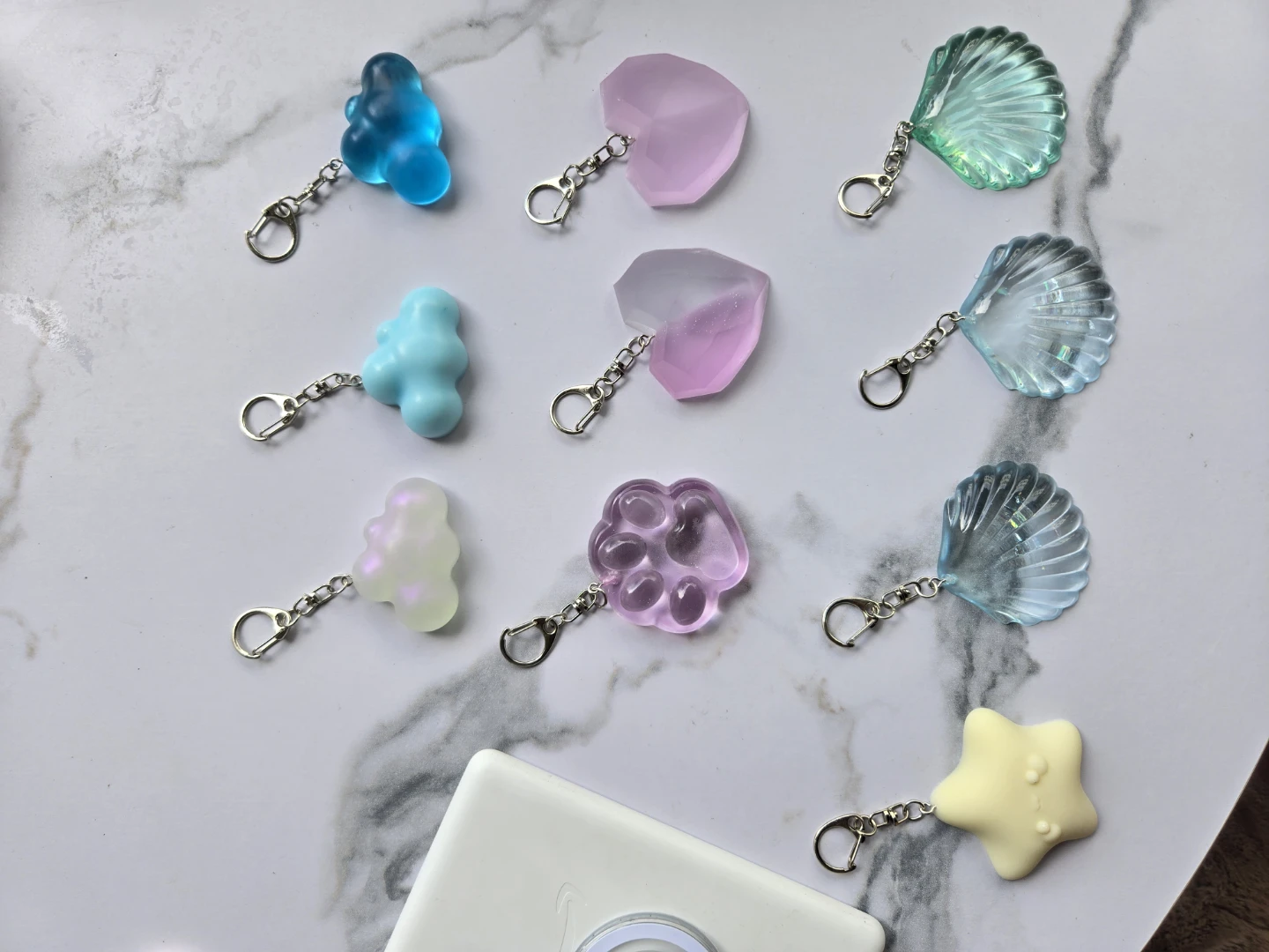 Assorted Resin Charms Keychain Set