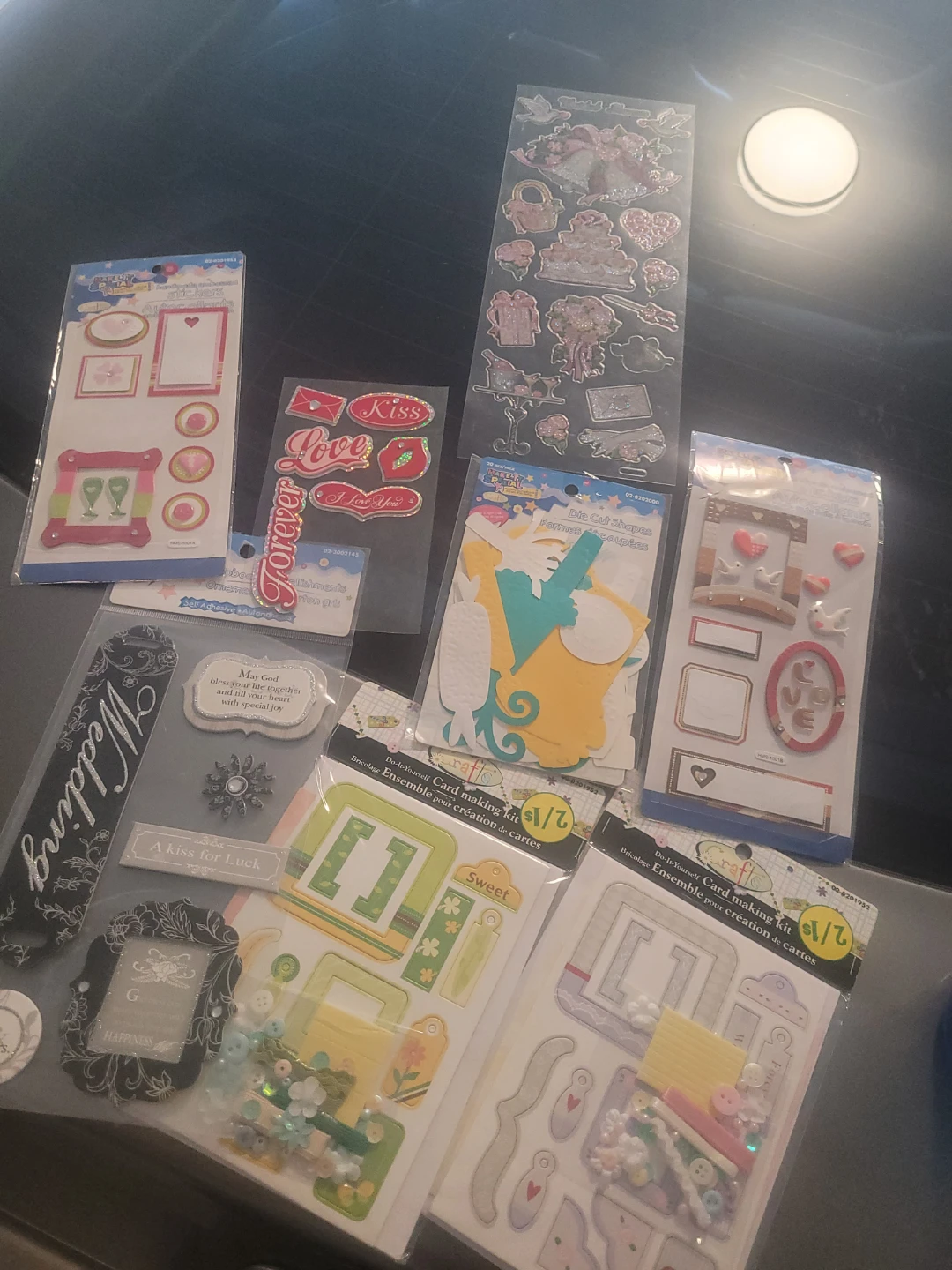 Assorted Craft Stickers and Card Making Kits