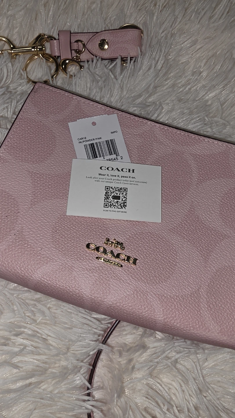 Coach Pink Leather Crossbody Bag with Keychain - photo 4