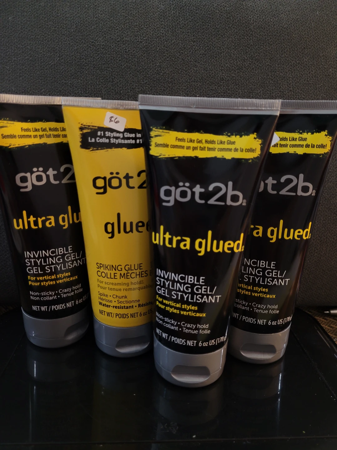 Got2b Ultra Glued Invincible Styling Gel 6 oz (4 Pack)