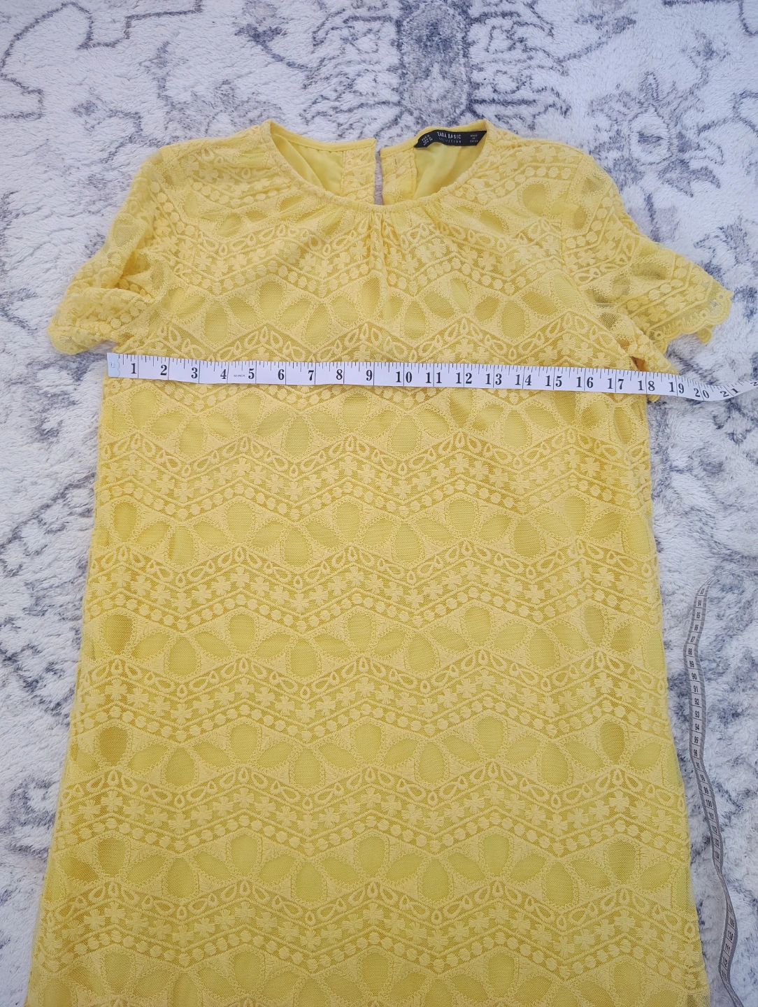 ZARA Yellow Lace Dress – Size M - photo 4