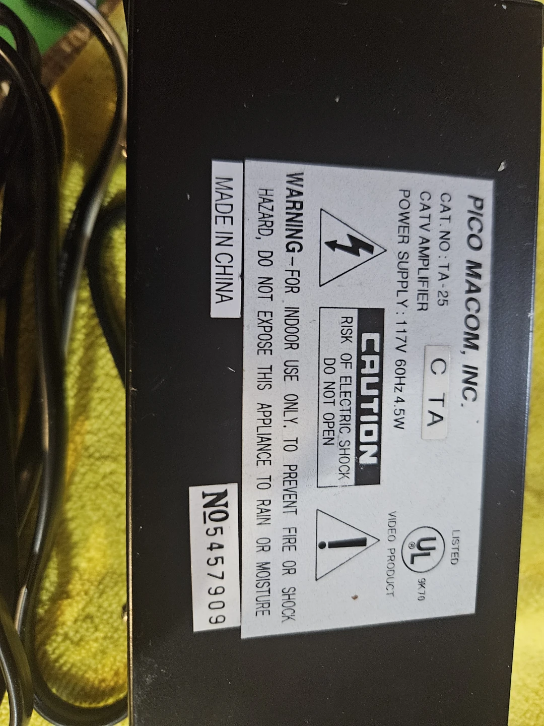 Tru-Spec Amplifier UHF/VHF/FM Model TA-25 - photo 5