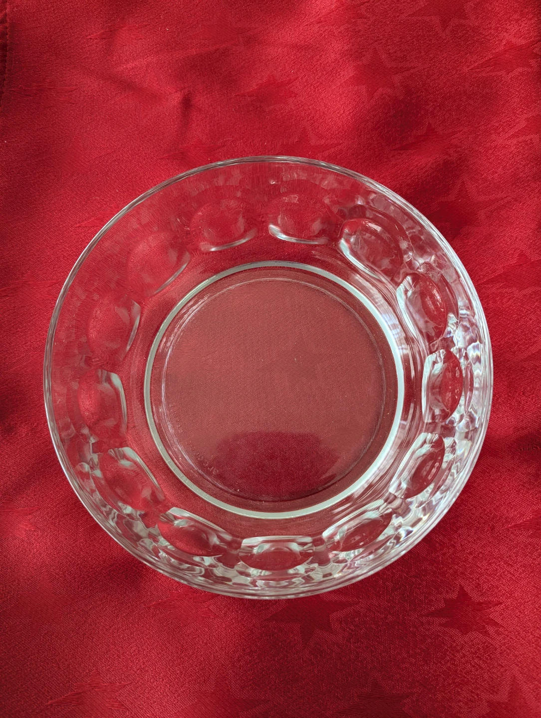 Aroroc glass round fruit bowl