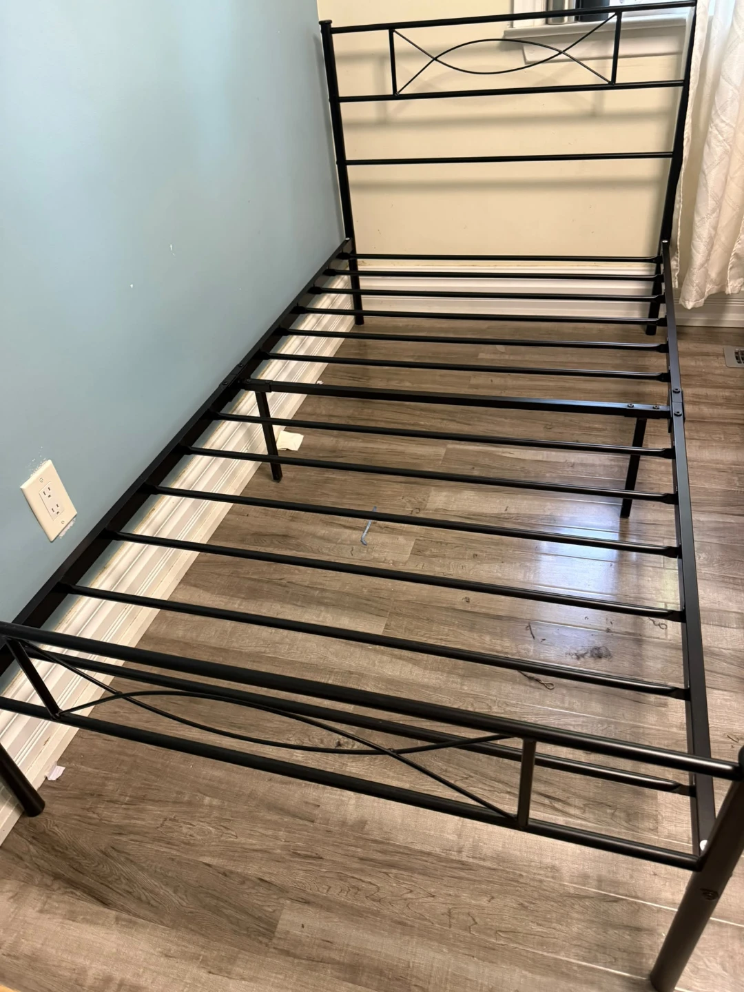 Black Metal Bed Frame - photo 3