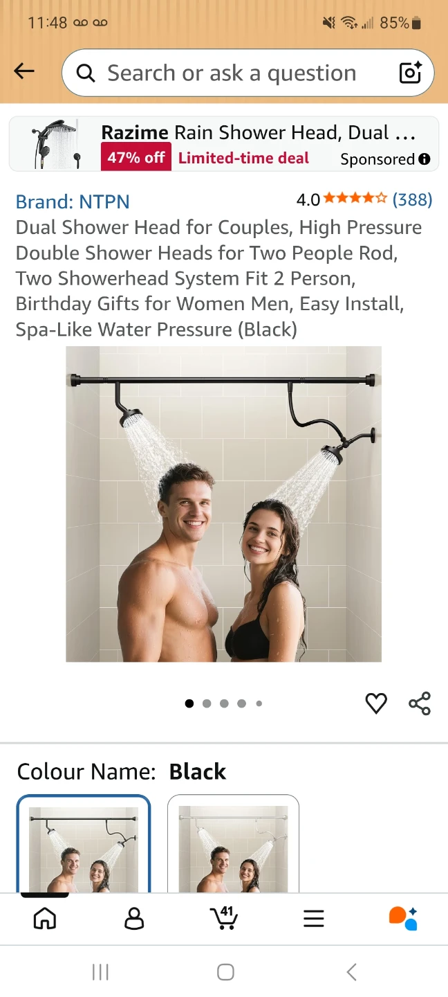 NTPN Dual Shower Head System for Couples