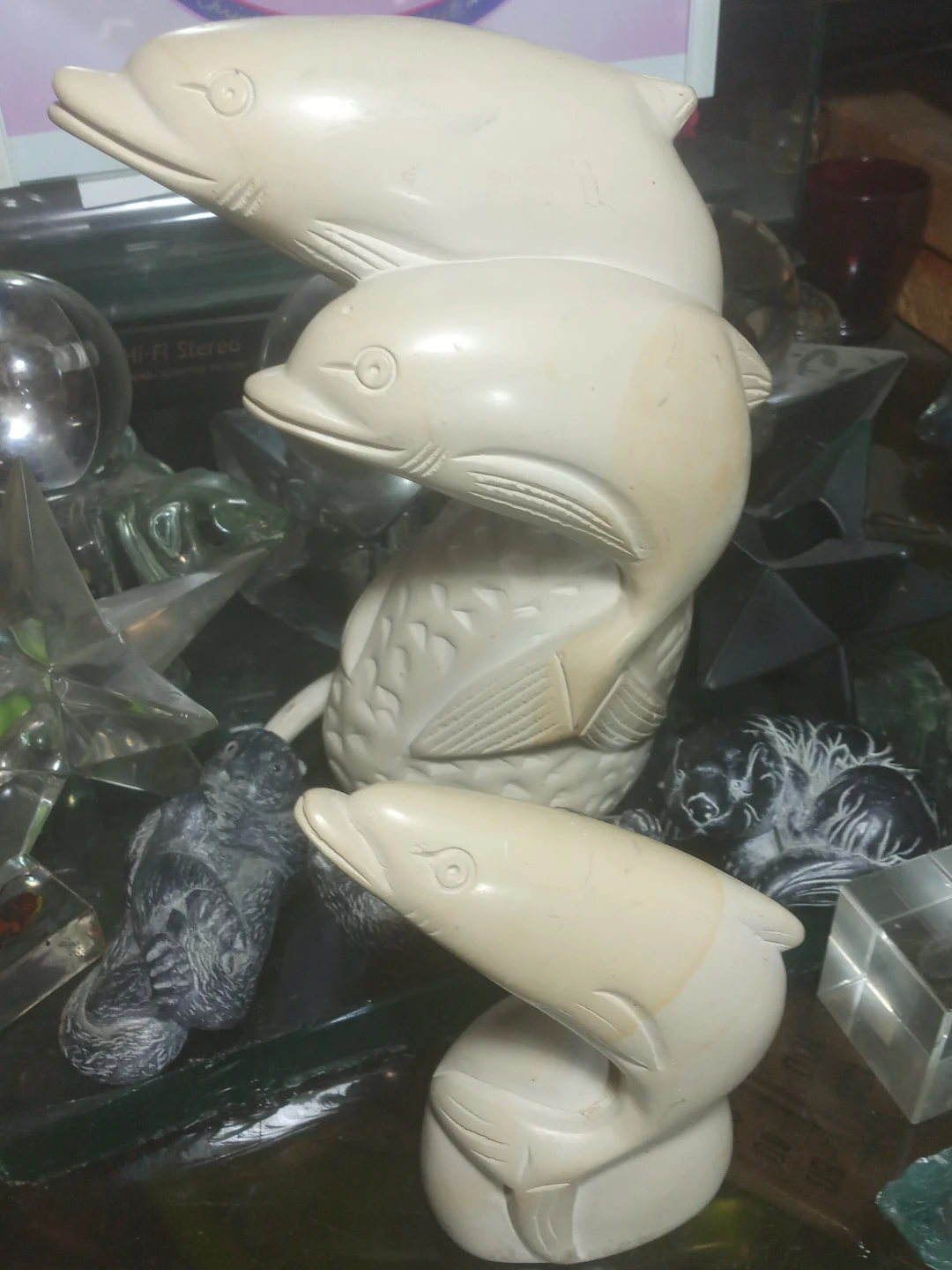 Carved Dolphin Sculpture