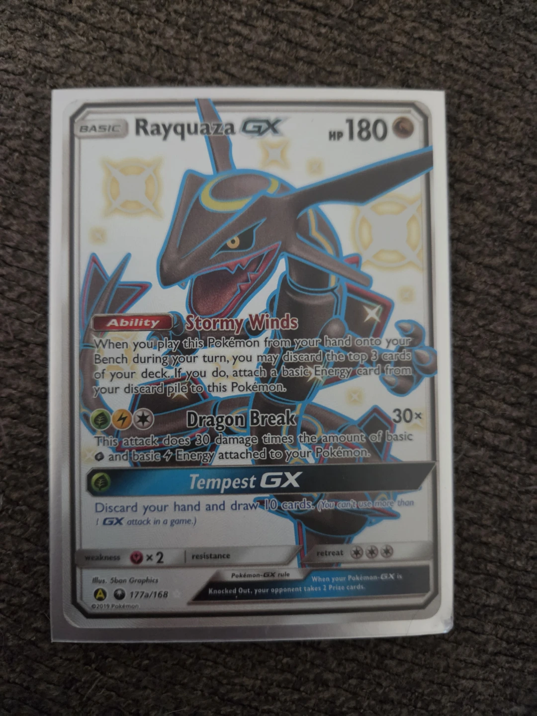 Pokemon TCG Rayquaza GX 177/168 Card