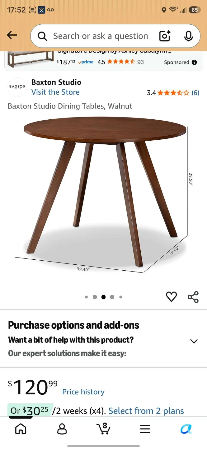 circle wood dining table. - photo 4