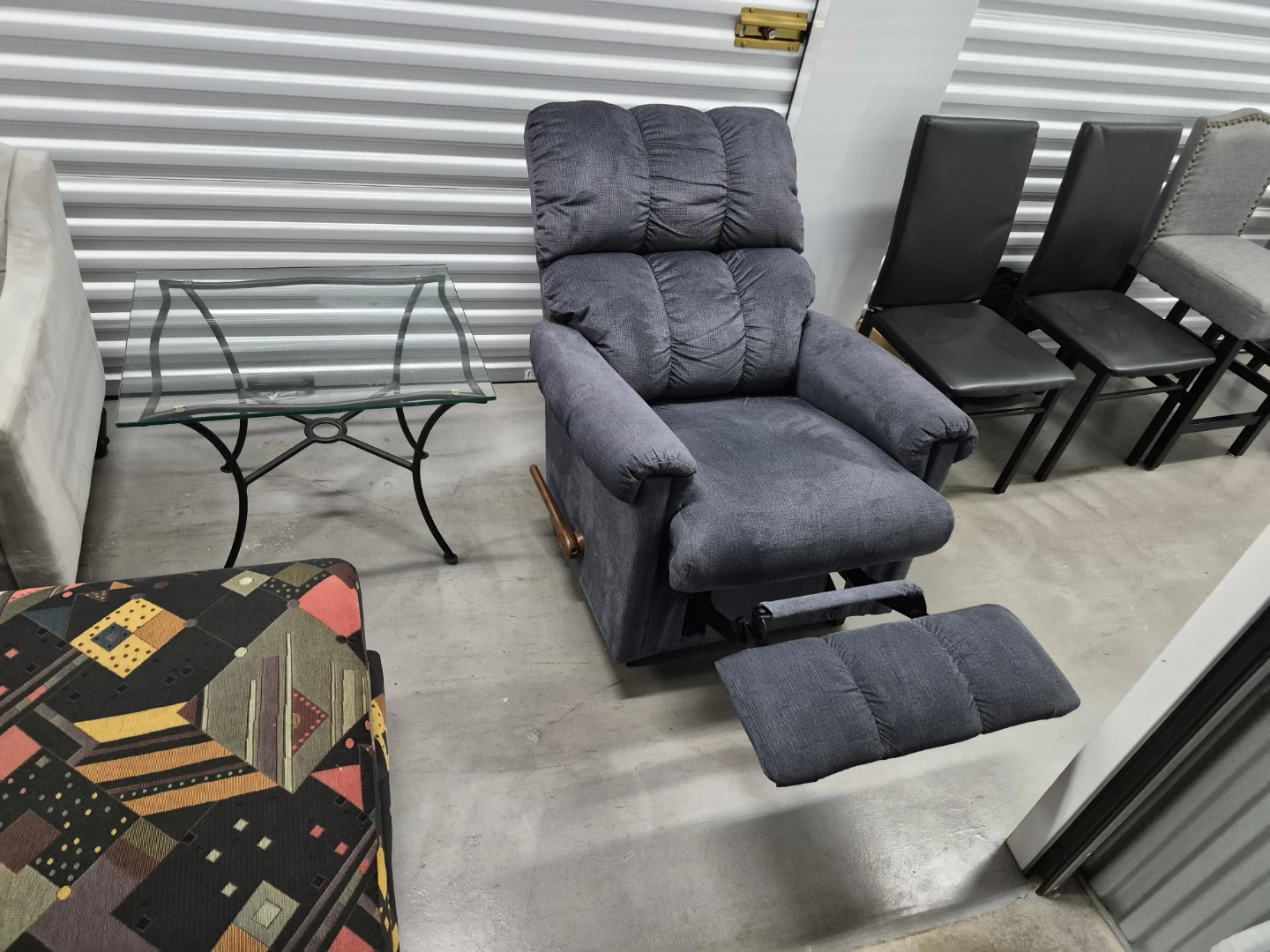 Gray Recliner Chair with Footrest - photo 3