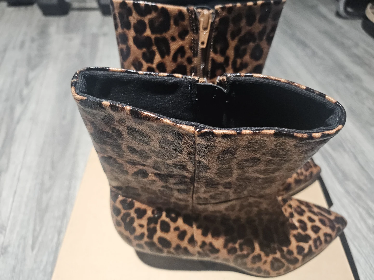 Leopard Print Ankle Boots - Size 10 - photo 2
