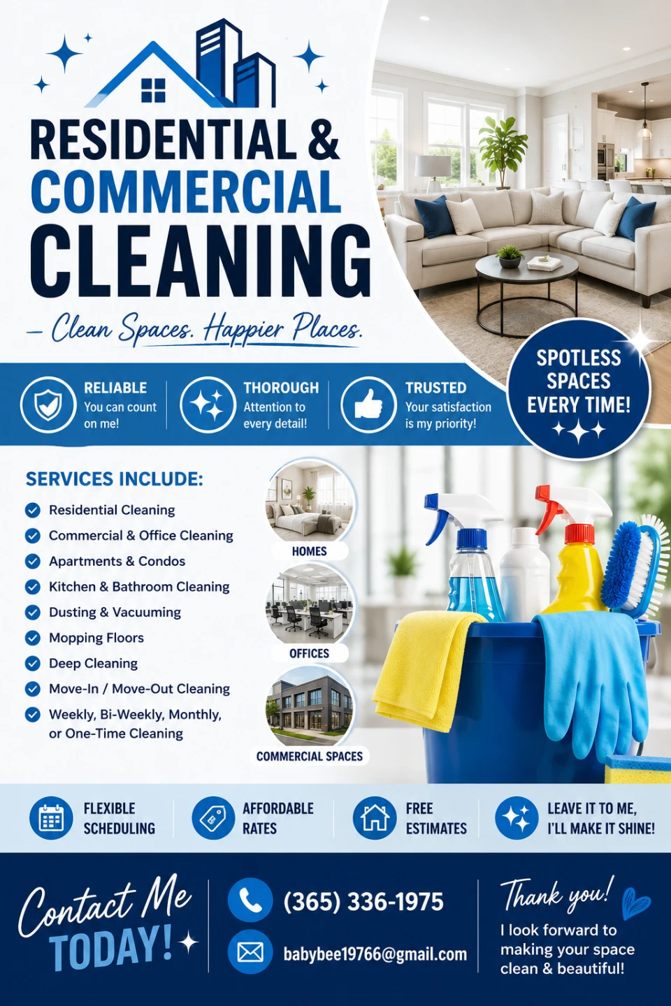 Residential & Commercial Cleaning available
