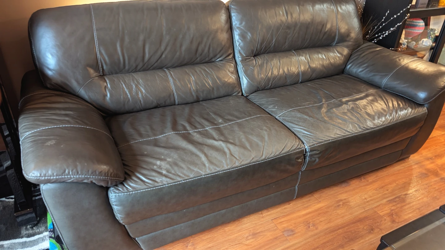 BOAL Contemporary Leather & Vinyl Sofa - 85" / 216cm - photo 4