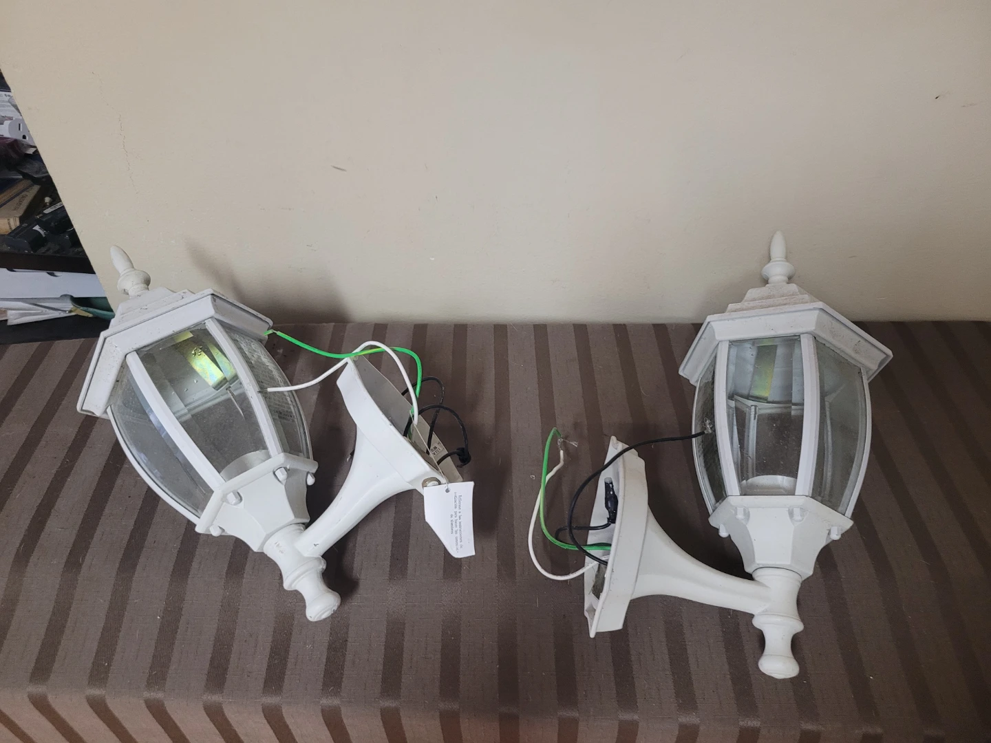 White Outdoor Wall Sconce Lights (Set of 2)