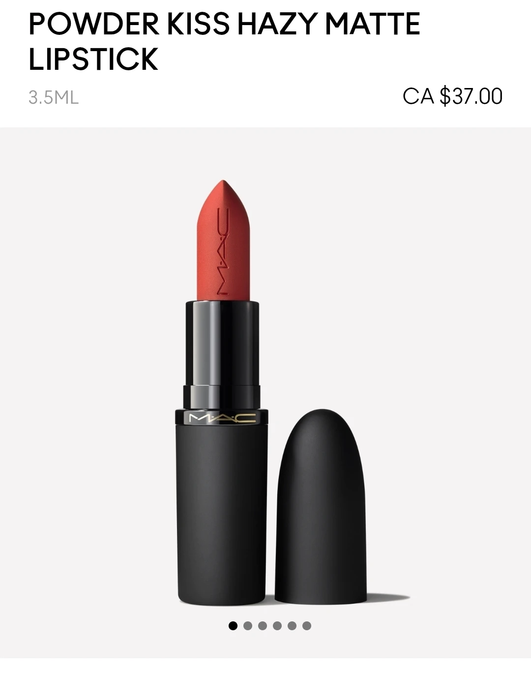 Lipstick - MAC Powder Kiss Hazy Matte - Devoted to Chili - photo 2