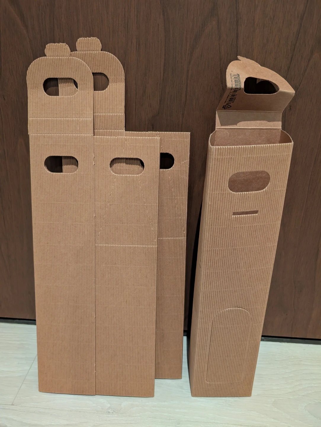 Cardboard Wine Gift Boxes with Handles (Set of 3)
