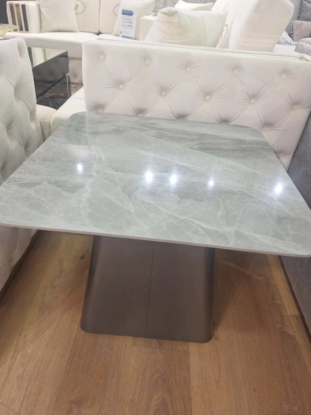 Marble-look Side Table