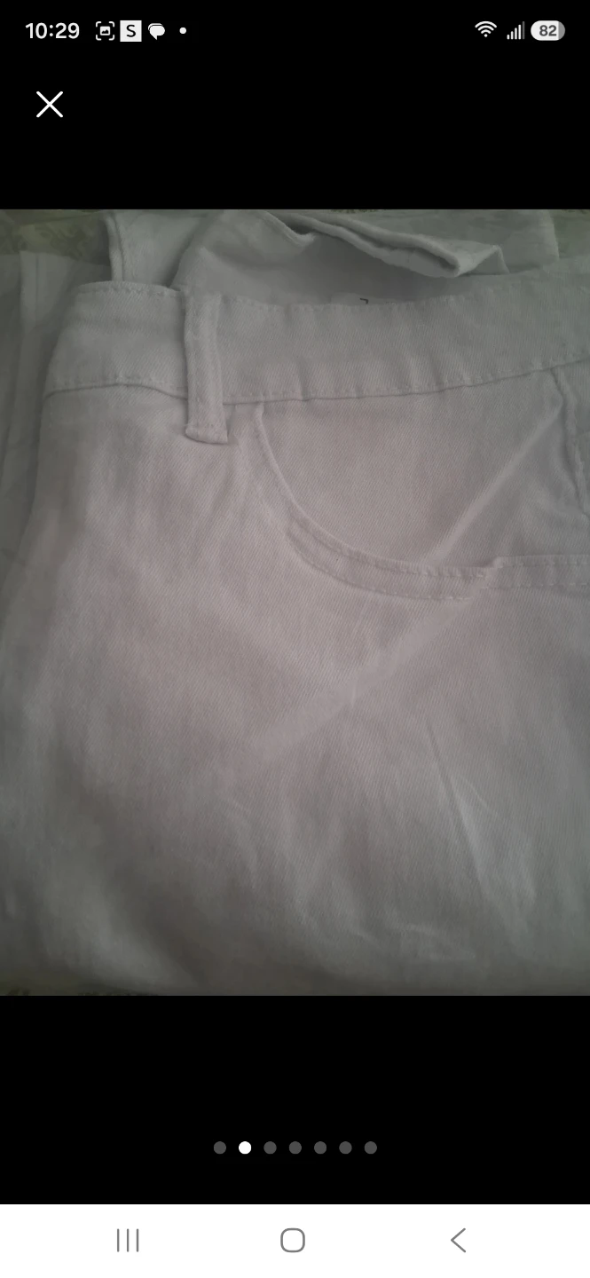 White Distressed Jeans - photo 2