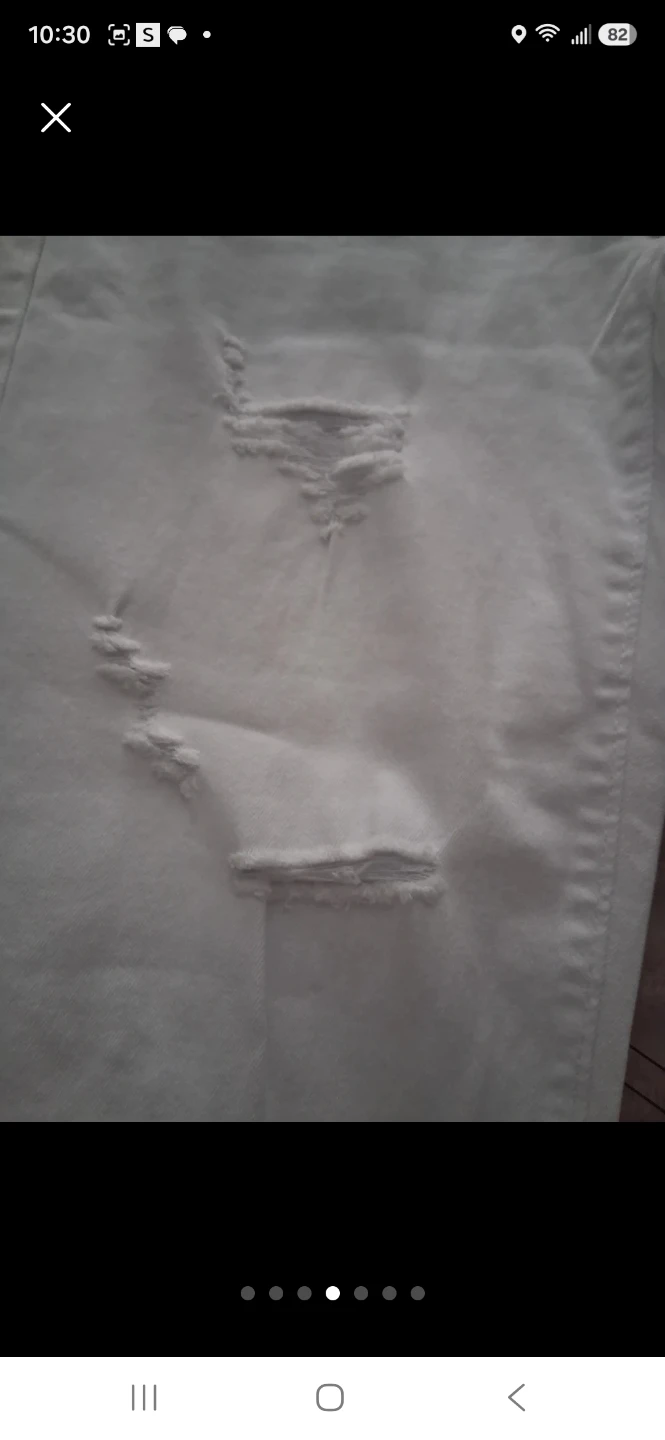 White Distressed Jeans - photo 4