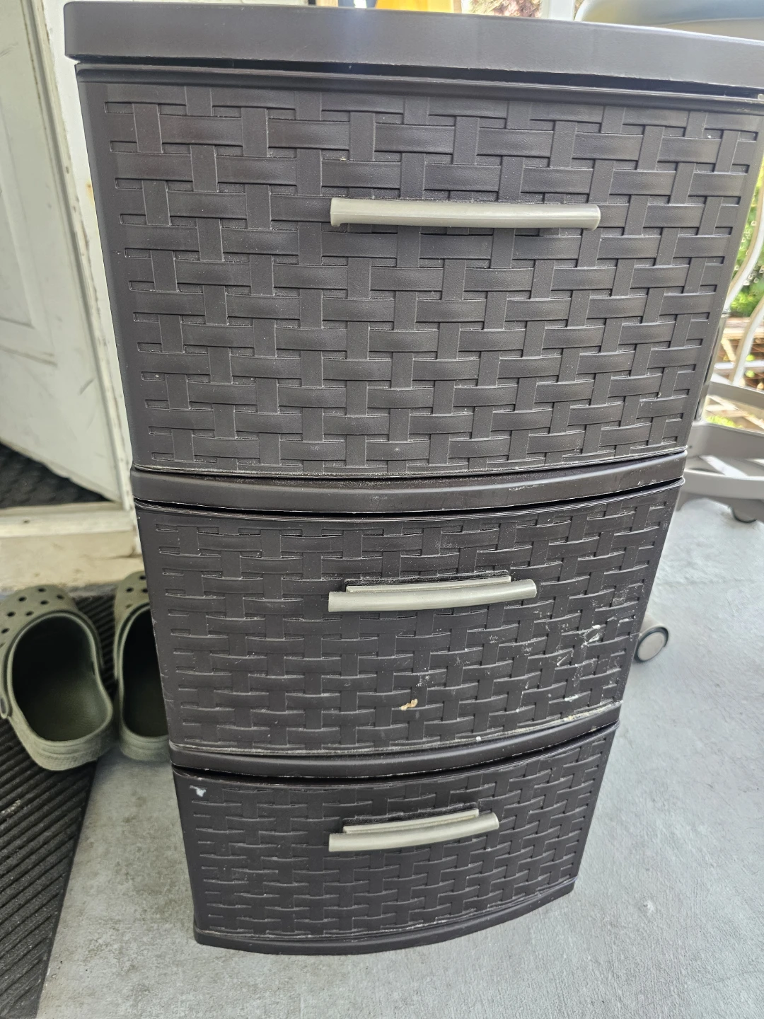 3-Drawer Dark Brown Storage Unit