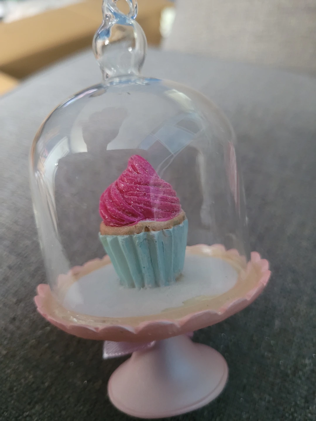 Cupcake Ornament with Glass Dome - photo 4