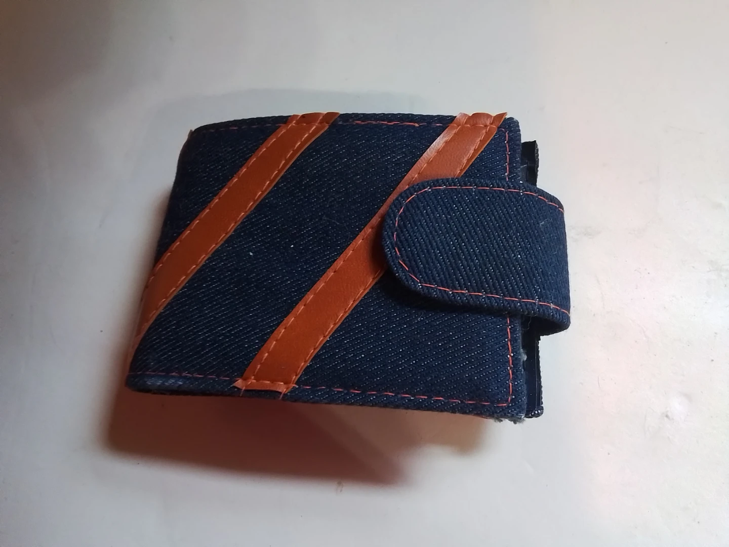 Vintage Utility Denim Bifold Wallet