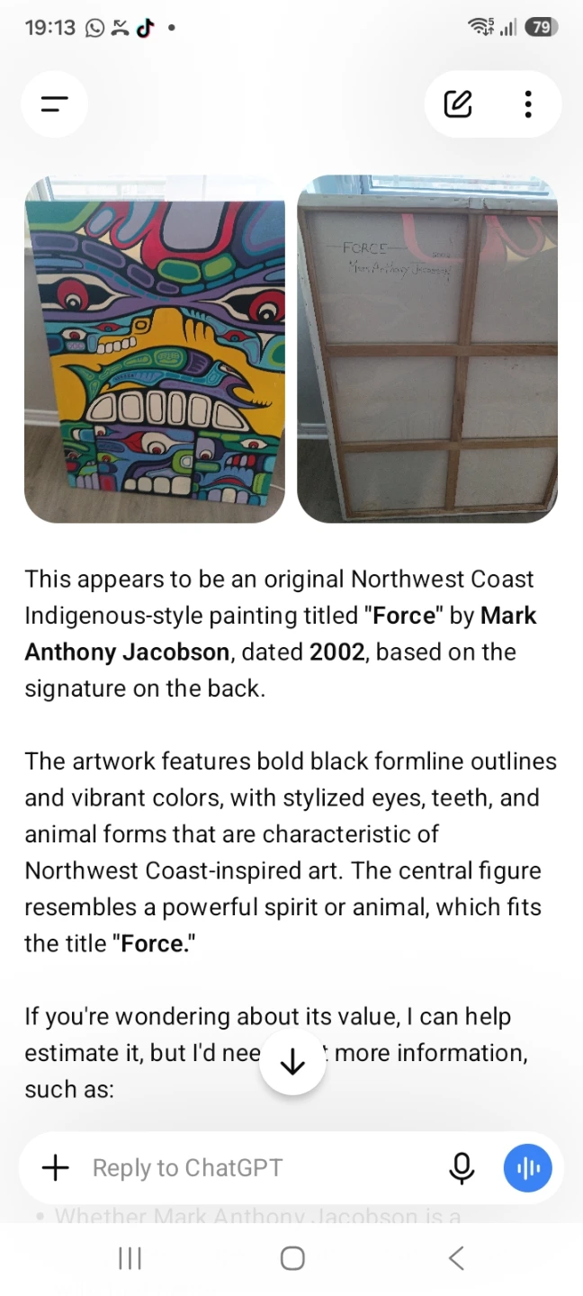 Original Painting "Force" by Mark Anthony Jacobson (2002)