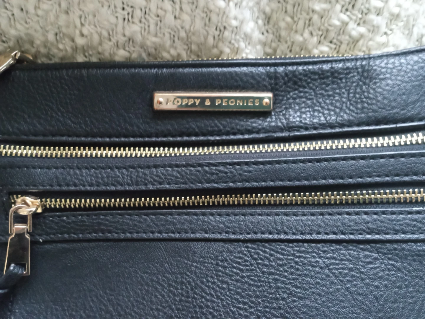 Poppy & Peonies Black Crossbody Bag - photo 3