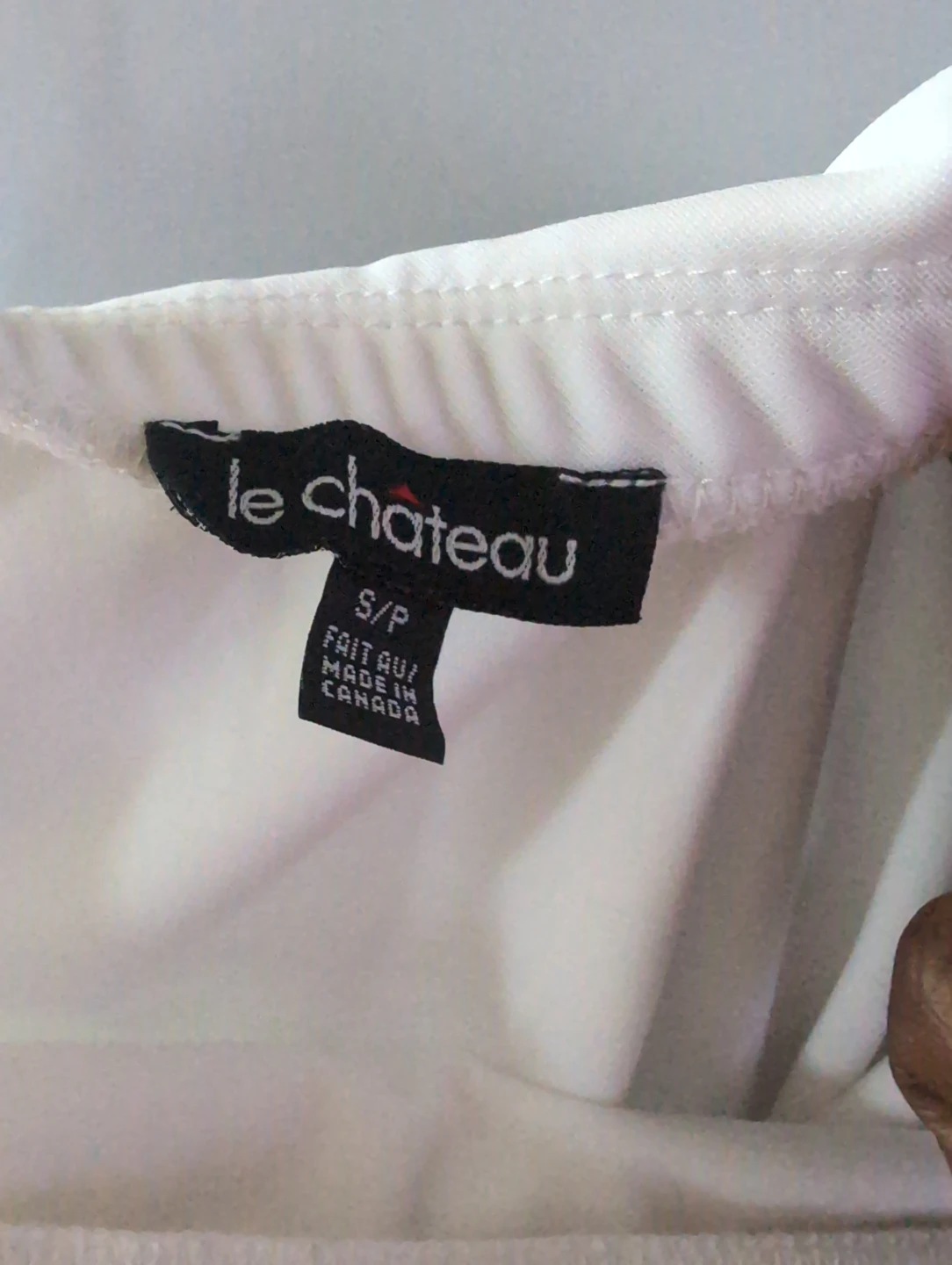 Le Château white ruched chiffon dress - photo 3