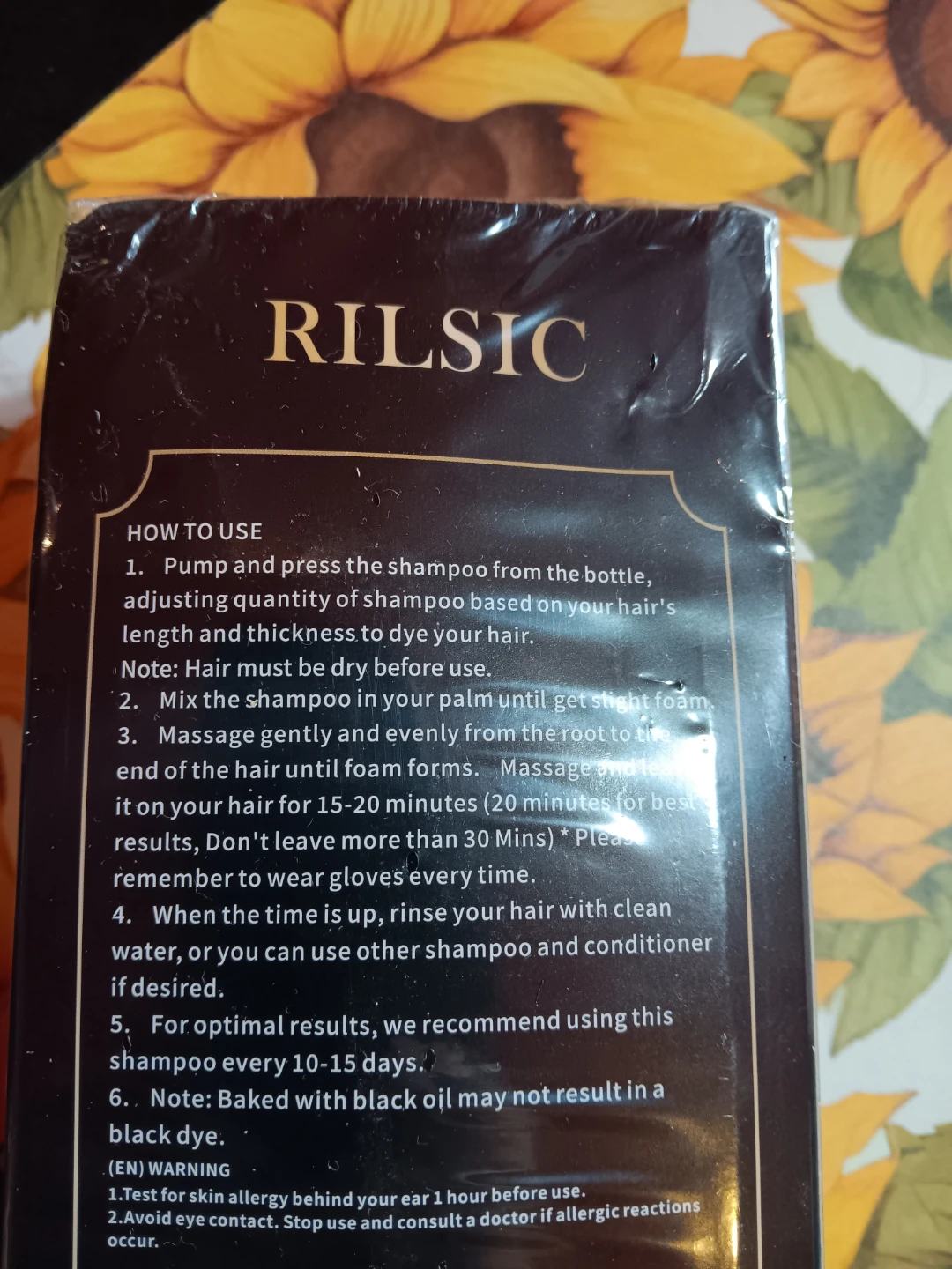 RILSIO Black Hair Dye Shampoo - 500ml - photo 4